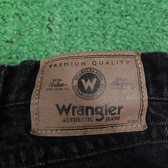 Vintage Wrangler Jeans Mens 42x30 (40x29.5) Black Authentic 97601CB Straight Leg - Picture 6 of 8